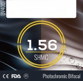 1.56 Bifocal Invisible PhotoBrown SHMC - невидимі